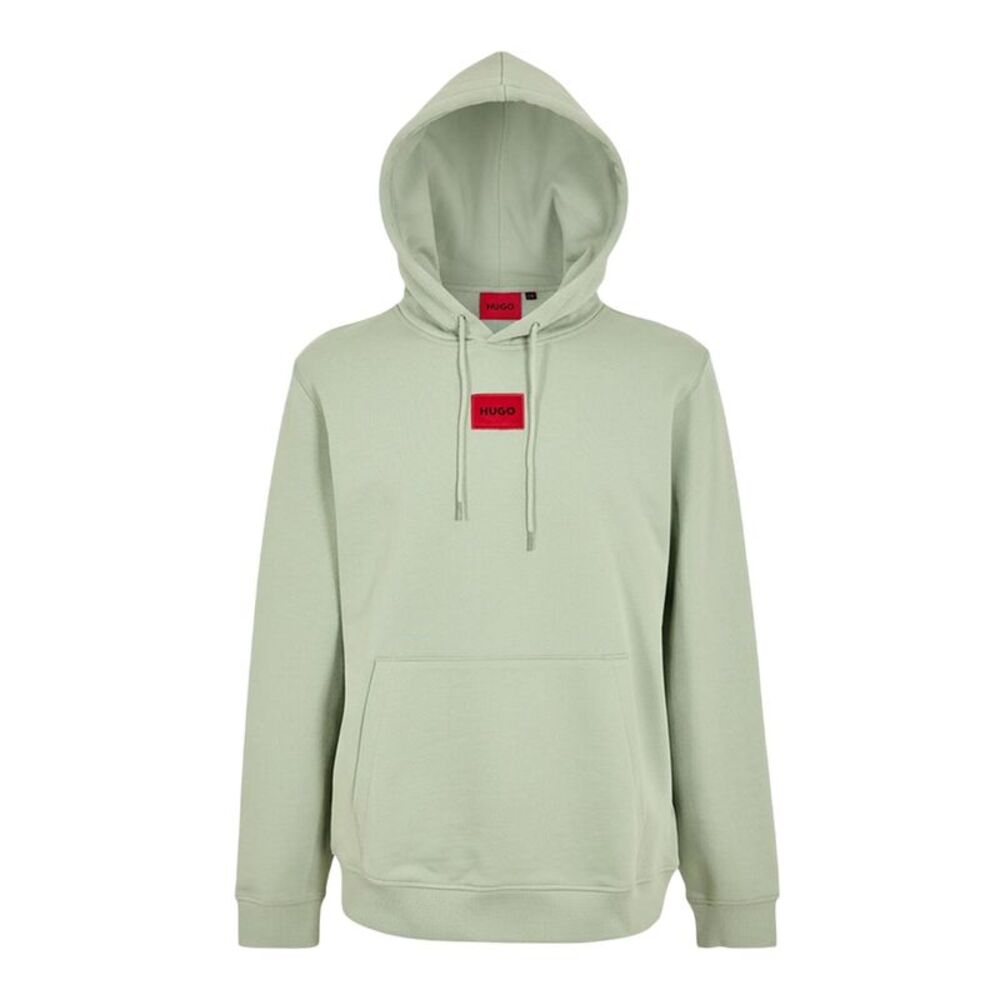 Hugo Mens Cotton Blend Pullover Hoodie / Pastel Green